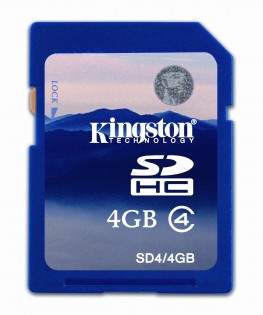 Карта пам’яті 4Gb (Secure Digital) SDHC Class 4 Card Hi-Speed (Kingstone SD4 / 4GB)